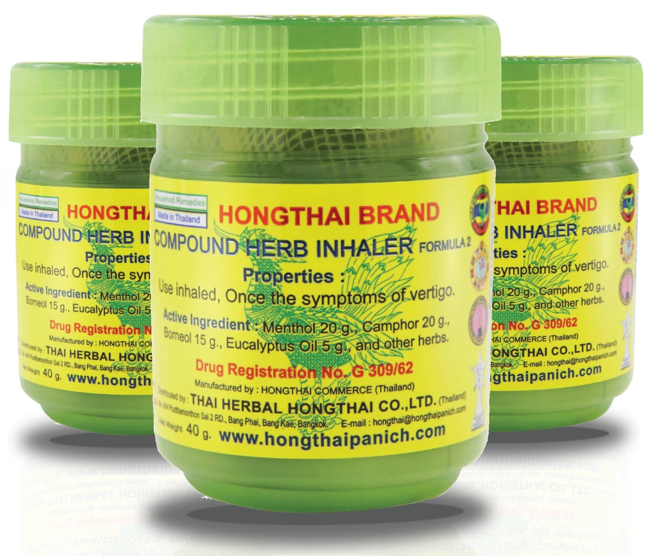 Hong Thai Herbal Inhaler 3 Pieces